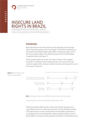 Insecure Land Rights in Brazil Consequences for Rural Areas and Challenges for Improvement