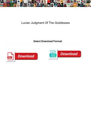 Lucian Judgment of the Goddesses