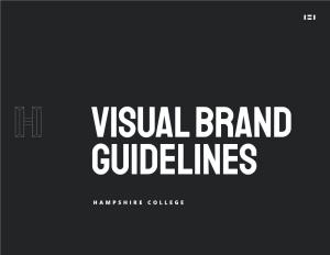 Download a PDF of Hampshire's Visual Brand Guidelines