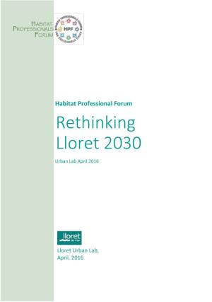 Habitat Professional Forum Rethinking Lloret 2030