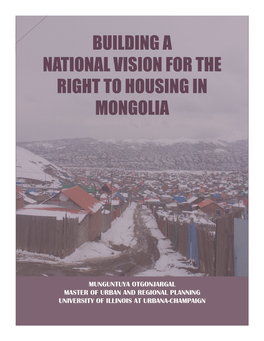 Building a National Vision for the Right to Housing in Mongolia