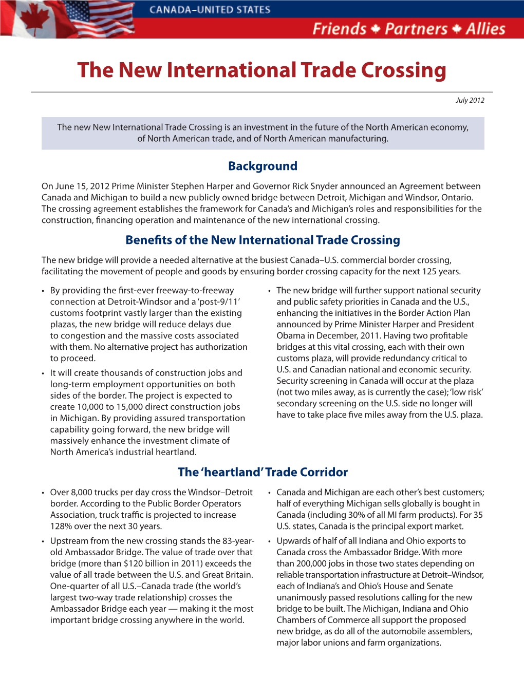 The New International Trade Crossing