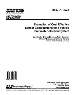 Evaluation of Cost Effective Sensor Combinations for a Vehicle Precrash Detection System