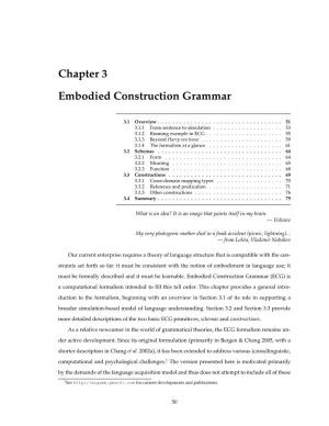 Chapter 3 Embodied Construction Grammar