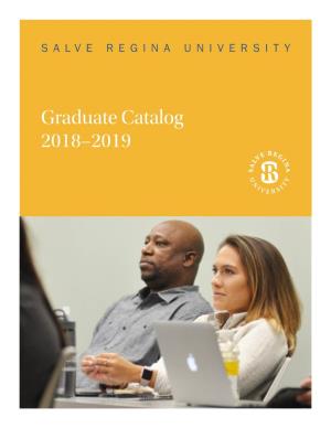 Graduate Catalog 2018–2019