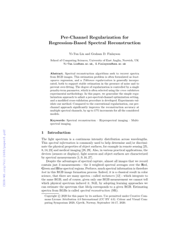 Per-Channel Regularization for Regression-Based Spectral Reconstruction