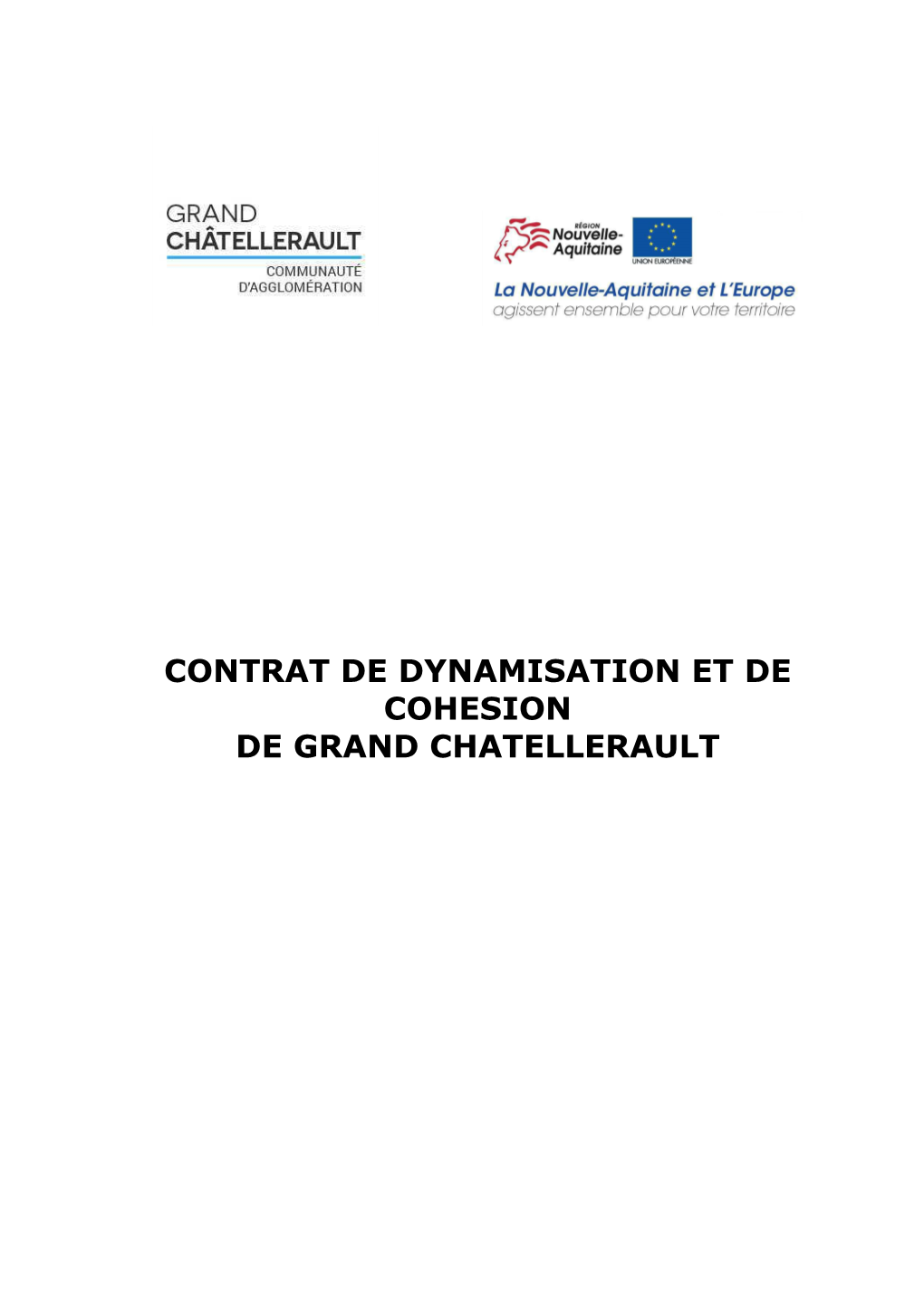 Contrat De Dynamisation Et De Cohésion Du Grand Châtellerault