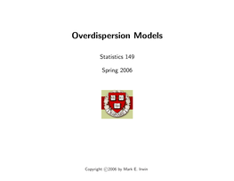 Overdispersion Models