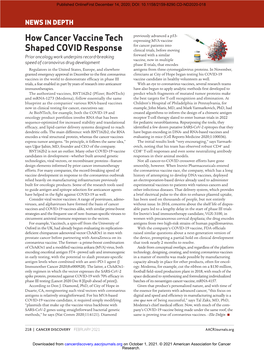 How Cancer Vaccine Tech Shaped COVID Response