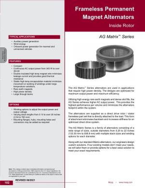 AG Series Alternator Product Guide