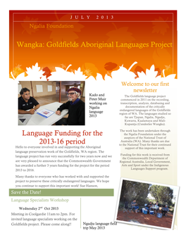 Wangka: Goldfields Aboriginal Languages Project Language