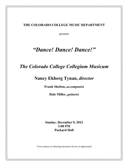 The Colorado College Music Department