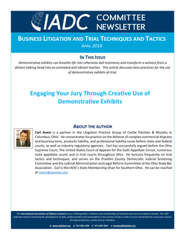 Engaging Your Jury Through Creative Use of Demonstrative Exhibits