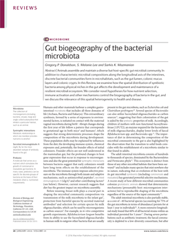 Gut Biogeography of the Bacterial Microbiota