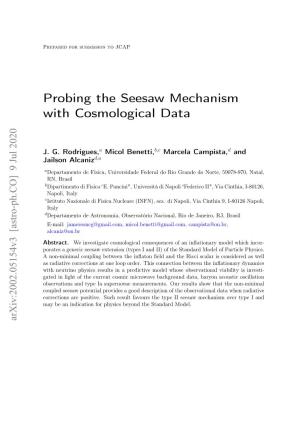 Probing the Seesaw Mechanism with Cosmological Data