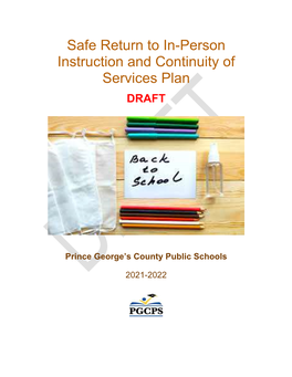 Safe Return to In-Person Instruction and Continuity of Services Plan DRAFT