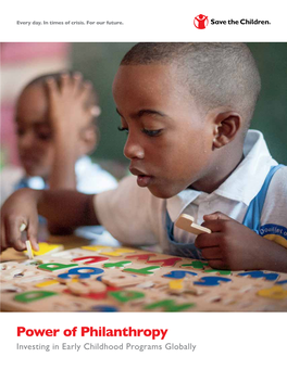Power of Philanthropy: Early Childhood Education