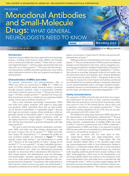 Monoclonal Antibodies and Small-Molecule Drugs: WHAT GENERAL NEUROLOGISTS NEED to KNOW