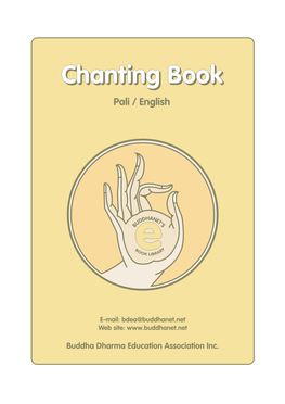 Chanting Bookbook Pali / English