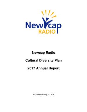 Newcap Radio Cultural Diversity Plan 2017 Annual Report