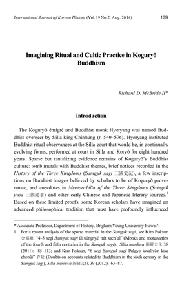 Imagining Ritual and Cultic Practice in Koguryŏ Buddhism