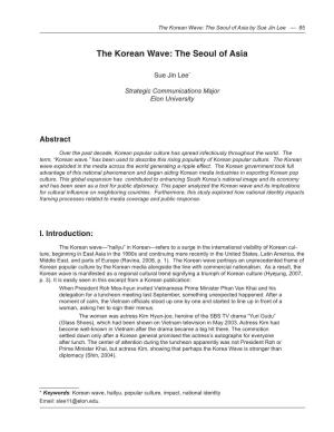 The Korean Wave: the Seoul of Asia by Sue Jin Lee — 85
