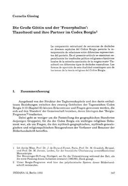 Die Große Göttin Und Der "Feuerphallus": Tlazolteotl Und Ihre Partner Im Codex Borgial