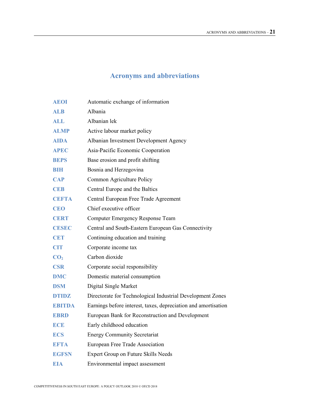 Acronyms and Abbreviations – 21