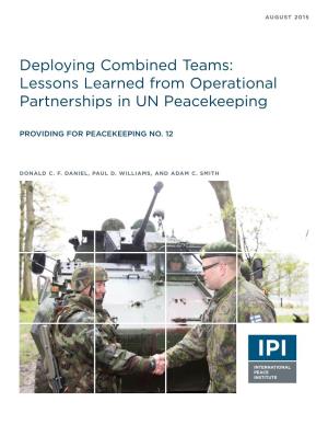 From Operational Partnerships in UN Peacekeeping