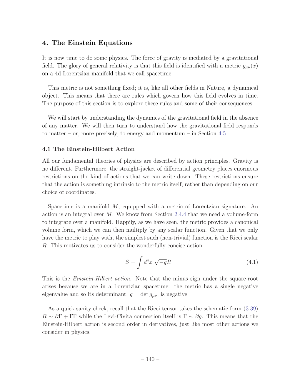 4. the Einstein Equations