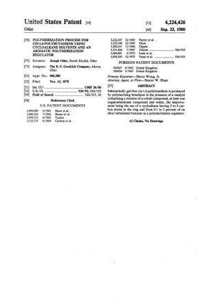 United States Patent (19) 11) 4,224,426 Odar 45) Sep