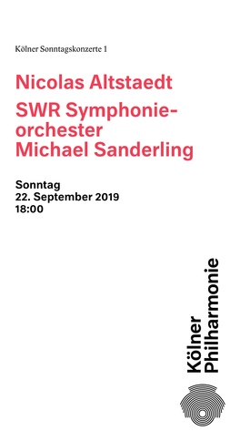 Nicolas Altstaedt SWR Symphonie- Orchester Michael Sanderling