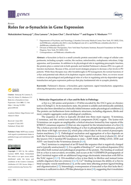 Roles for -Synuclein in Gene Expression