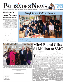 Mitzi Blahd Gifts $1 Million to SMC by SUE PASCOE the Bank for Travelers Checks and One Day, Editor the Bank Clerk Asked Me Where I Was Going This Time