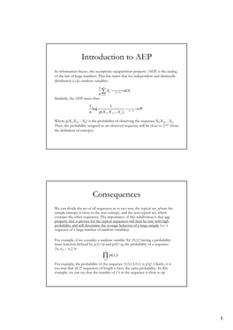 Introduction to AEP Consequences