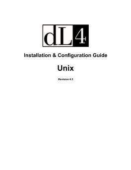 Dl4 Installation & Configuration Guide for Unix