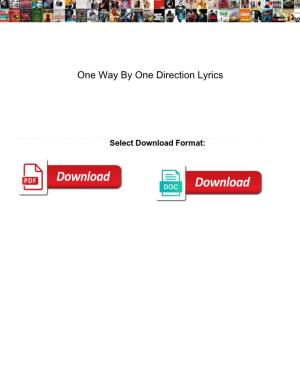 One Way by One Direction Lyrics