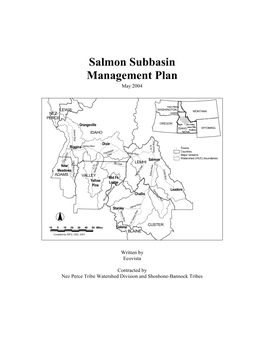 Salmon Subbasin Management Plan May 2004