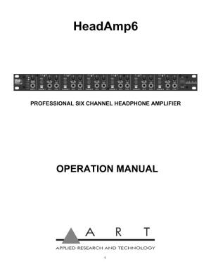 Headamp 6 Manual