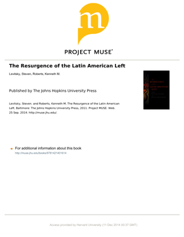 The Resurgence of the Latin American Left
