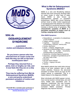 Mal De Debarquement Syndrome (Mdds)?