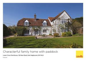 Characterful Family Home with Paddock