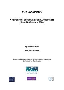 The Academy: a Report on Outcomes for Participants