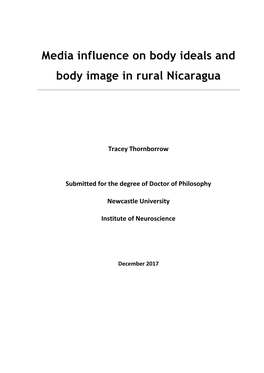 Media Influence on Body Ideals and Body Image in Rural Nicaragua