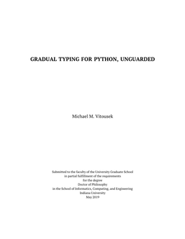 Gradual Typing for Python, Unguarded