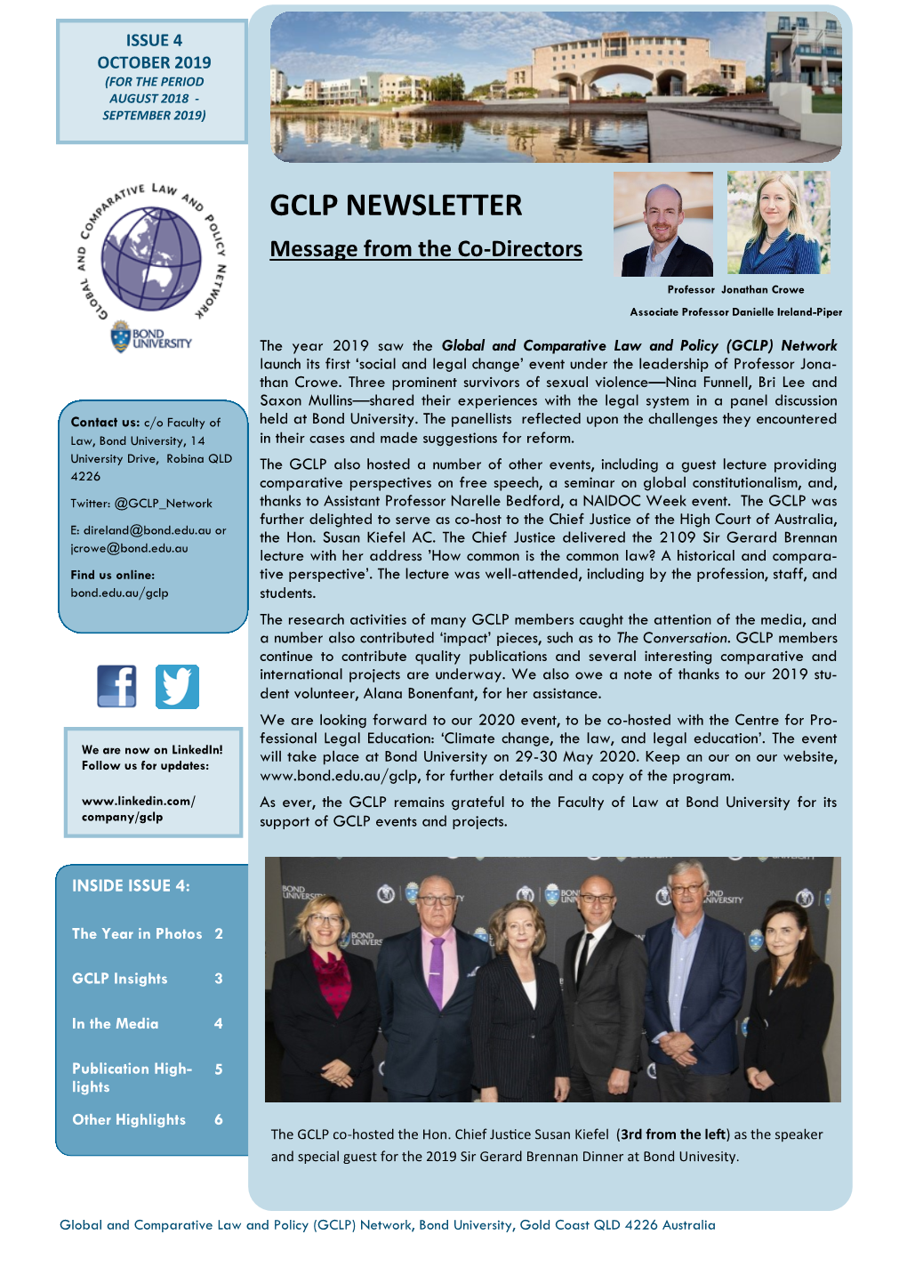 GCLP Newsletter Issue 4 October 2019