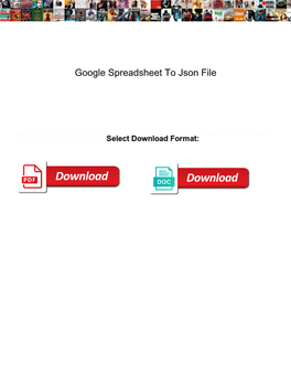 Google Spreadsheet to Json File