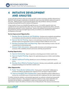 4 Initiative Development and Analysis