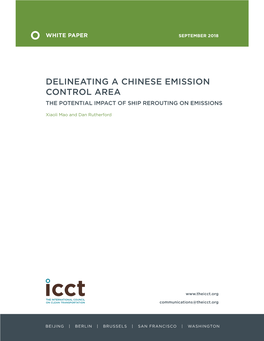 Delineating a Chinese Emission Control Area: the Potential Impact of Ship Rerouting on Emissions