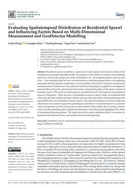 Evaluating Spatiotemporal Distribution of Residential Sprawl and Inﬂuencing Factors Based on Multi-Dimensional Measurement and Geodetector Modelling